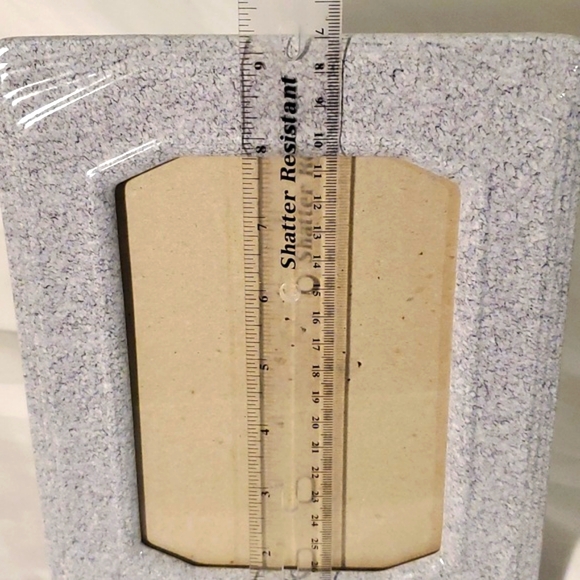 Vintage Picture Frame Rare 80s Look Gray Black Marble Tone Glass Photo Frame - Picture 6 of 7